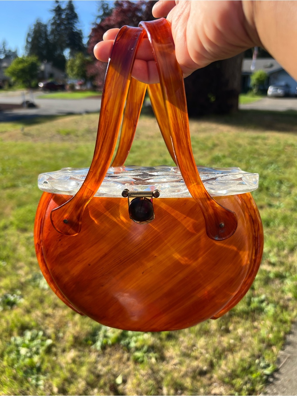 Very Rare! Authentic Rialto NY Lucite purse! Gorgeous vintage bag!